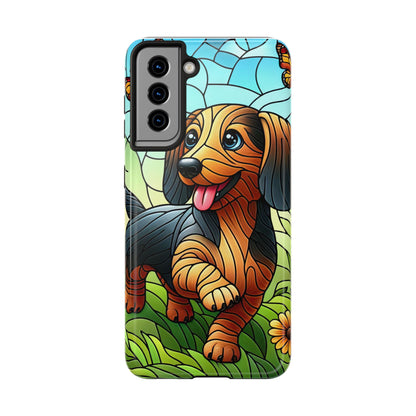 Cute Dachshund Phone Case, Dog Lover Gift, Tough Phone Cover, Pet Accessory,