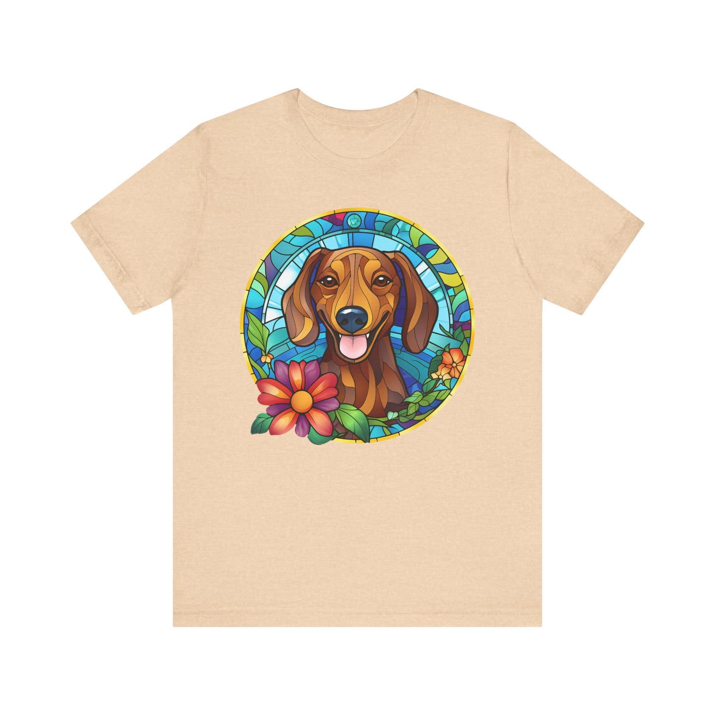 Adorable Dachshund Doxie Stained Glass