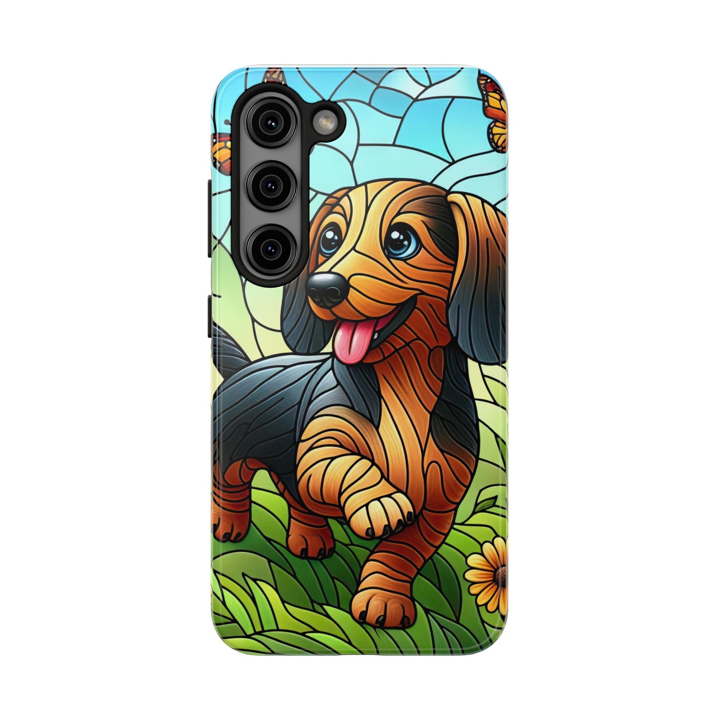 Cute Dachshund Phone Case, Dog Lover Gift, Tough Phone Cover, Pet Accessory,