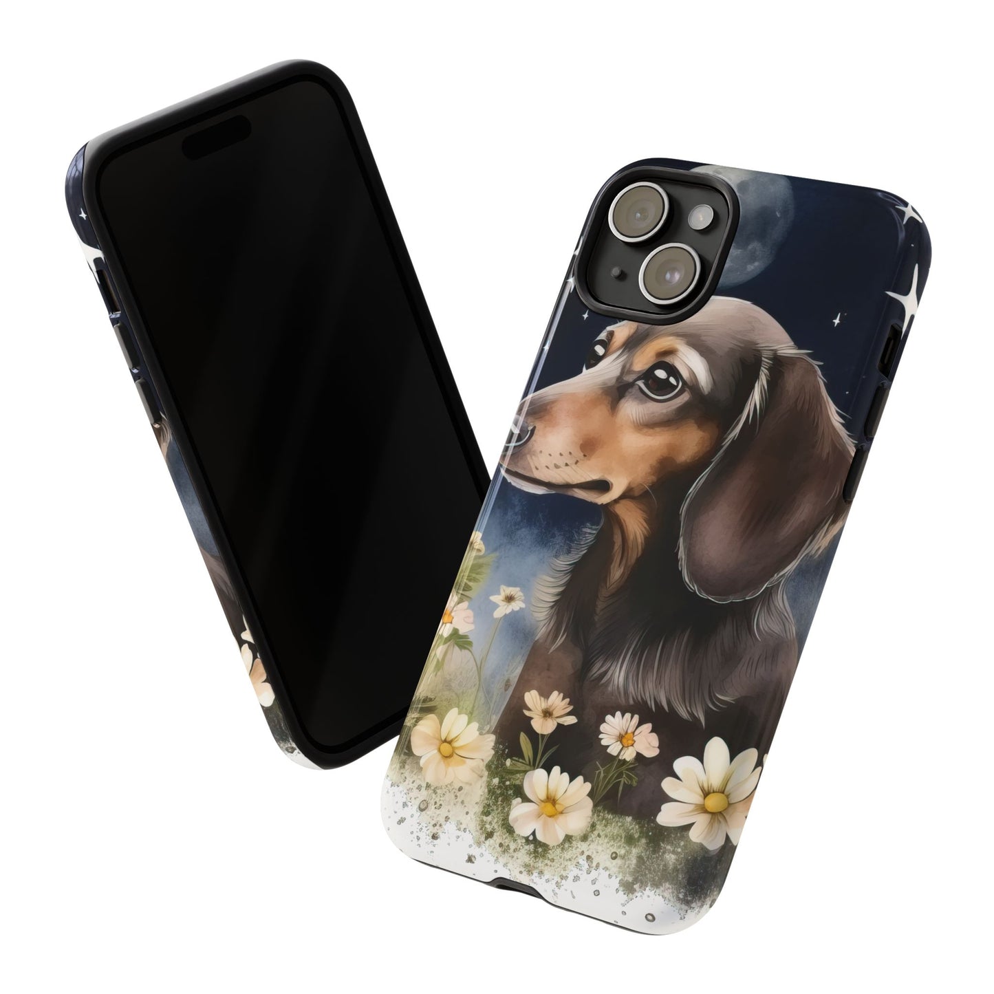 Vibrant Dachshund Moonlight Phone Case - Dog Apple Pixel Galaxy