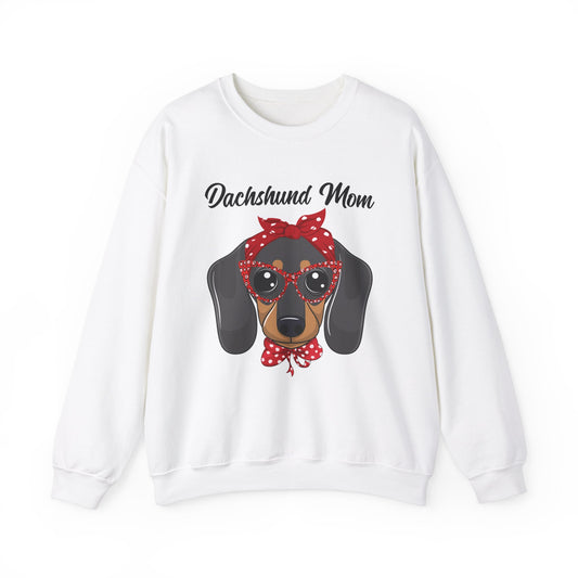 Dachshund Mom Sweatshirt, Dog Lover Gift, Funny Weiner Dog Jumper, Classic Sausage Dog Crewneck, Pet Owner Apparel Doxie