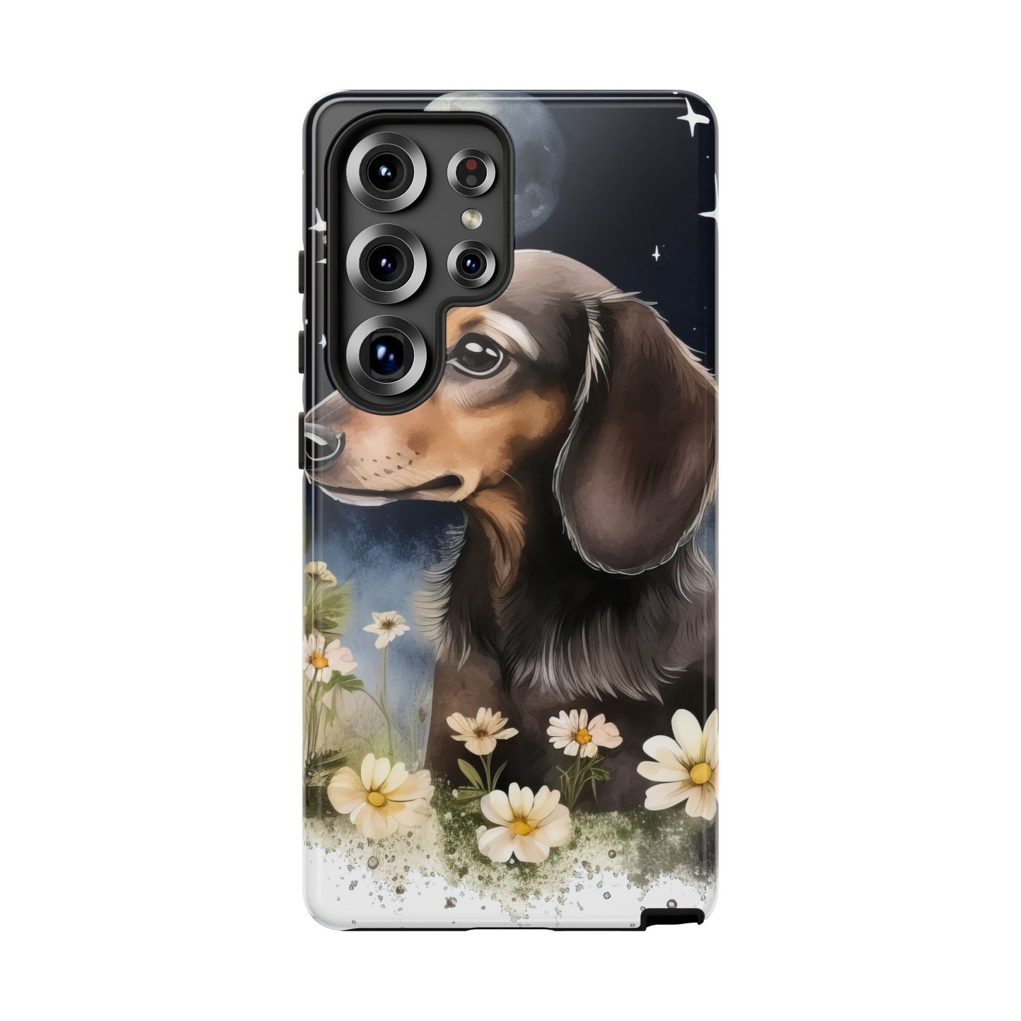 Vibrant Dachshund Moonlight Phone Case - Dog Apple Pixel Galaxy