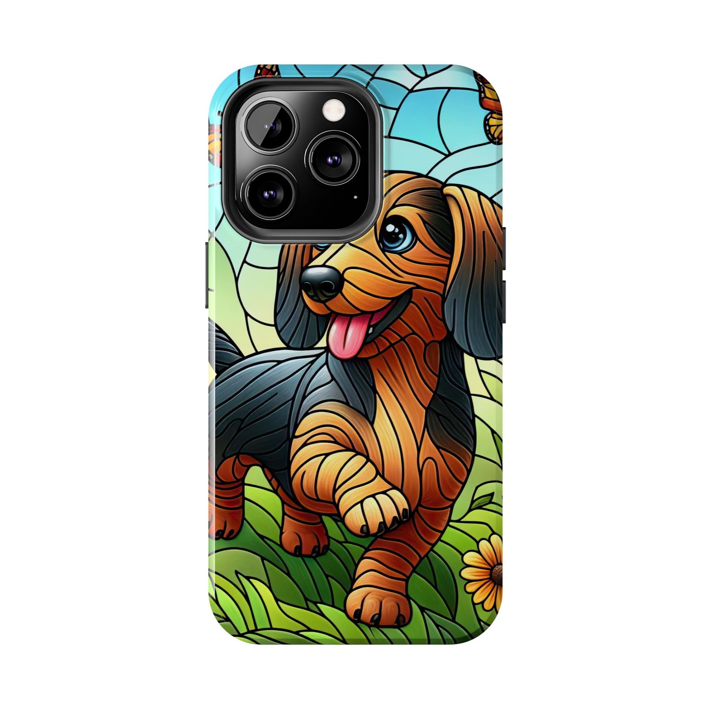 Cute Dachshund Phone Case, Dog Lover Gift, Tough Phone Cover, Pet Accessory,