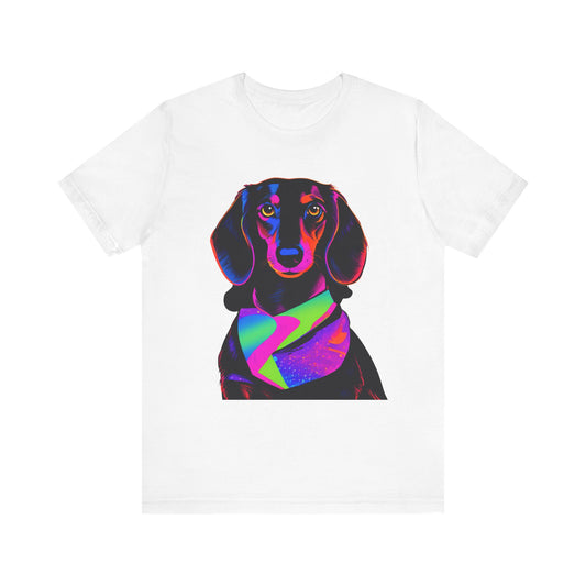 Dachshund Tee Shirt, Cute Dog Lover Top, Short Sleeve Unisex Weiner Dog Gift for Pet Owners
