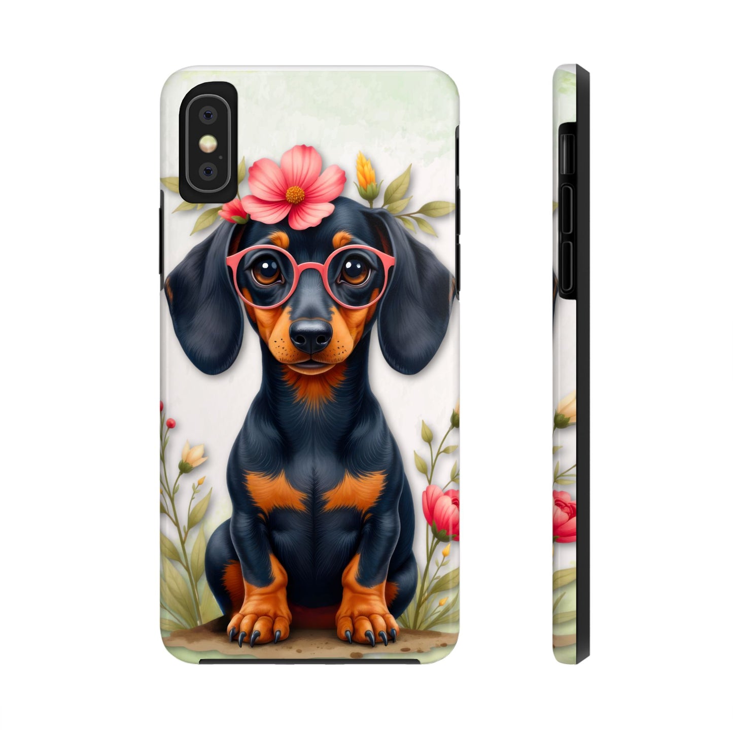 Cute Dachshund Phone Case, Dog Lover Gift, Tough Phone Cover, Pet Accessory,