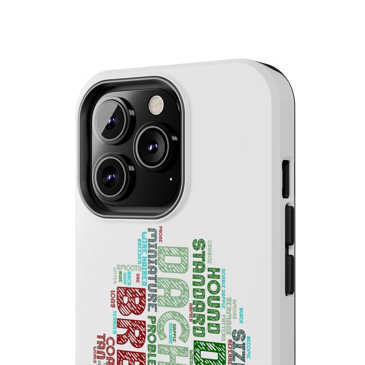 Dachshund Phone Case Dog Lover Gift Tough Phone Cover Doxie Word Art