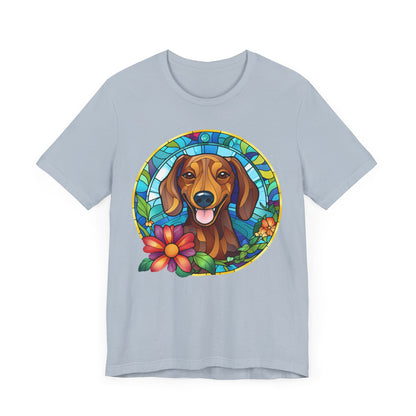 Adorable Dachshund Doxie Stained Glass