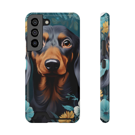 Dachshund Phone Case, Trendy Wallet Case for Dog Lovers, Cute Card Holder Cover