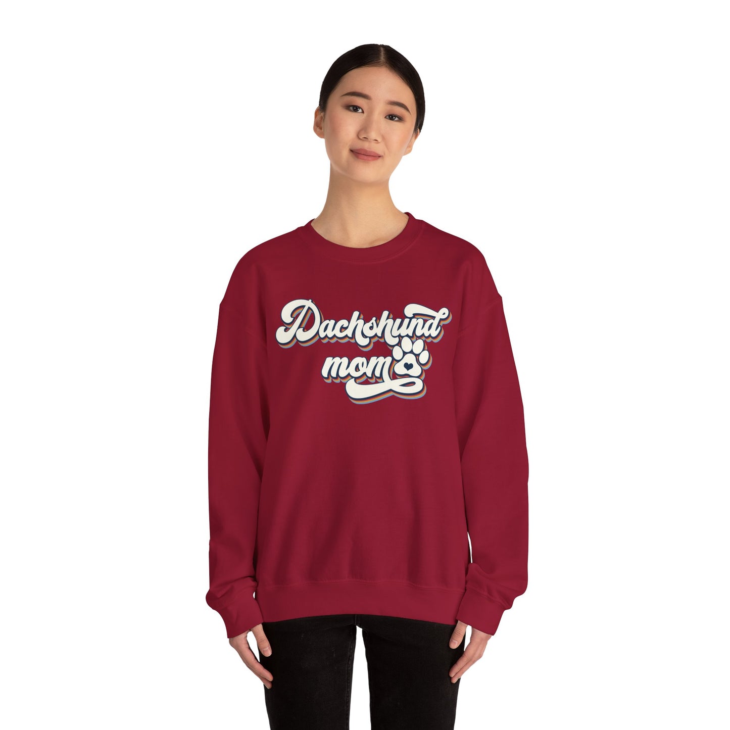 Dachshund Mom Sweatshirt, Dog Lover Gift, Funny Weiner Dog Jumper, Classic Sausage Dog Crewneck, Pet Owner Apparel