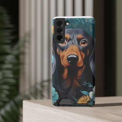 Dachshund Phone Case, Trendy Wallet Case for Dog Lovers, Cute Card Holder Cover