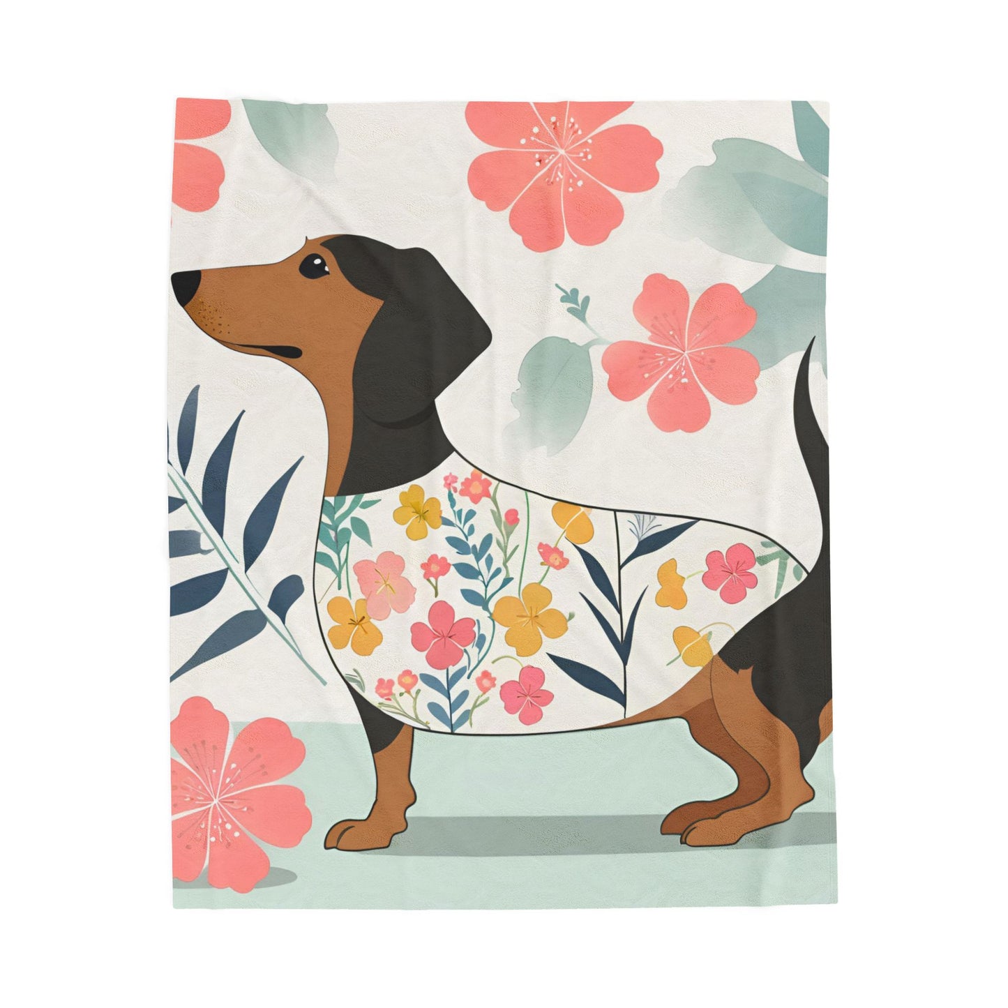 Baby Dachshund Blanket, Cozy Throw, Dog Lover Gift, Animal Print Bedding, Weiner Dog