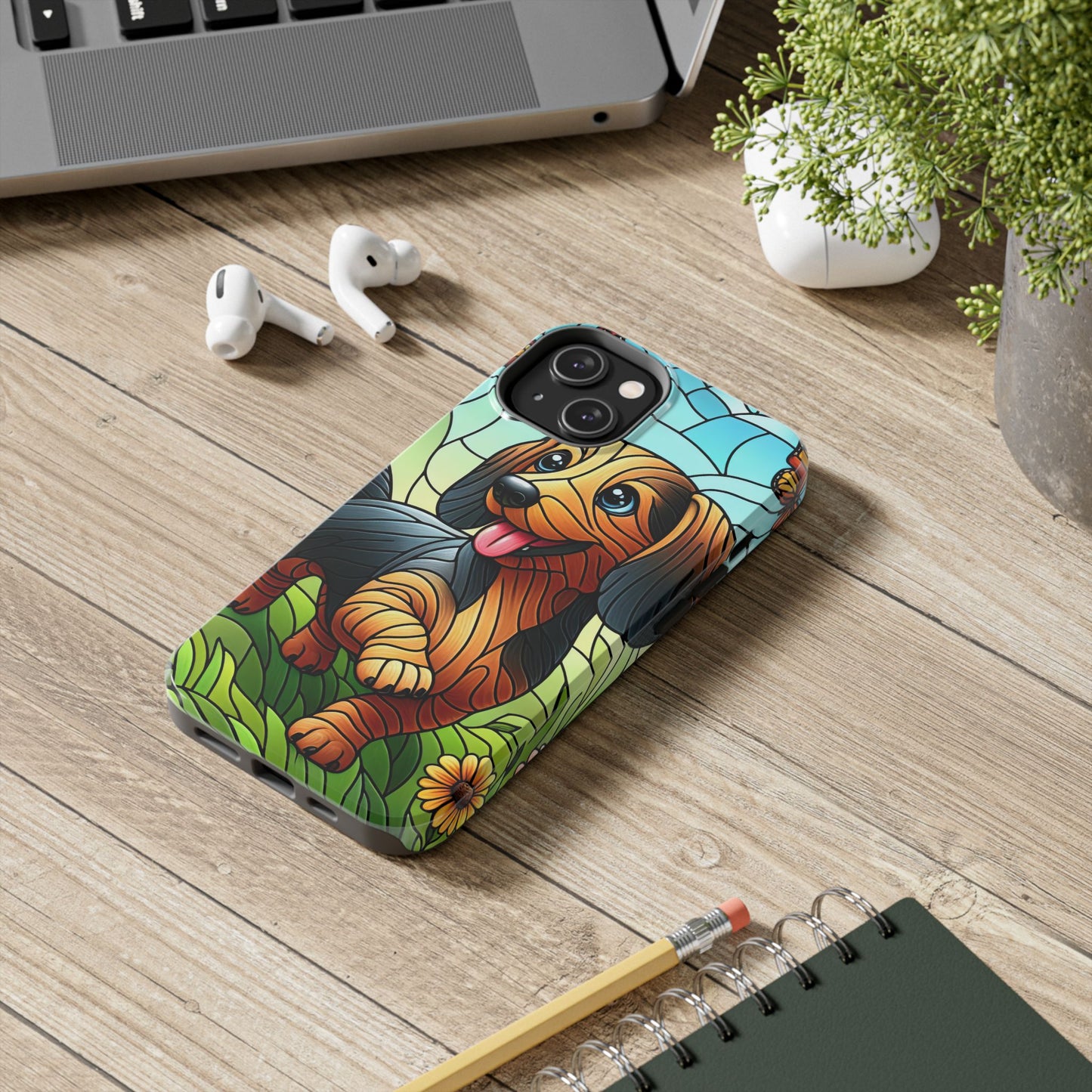 Cute Dachshund Phone Case, Dog Lover Gift, Tough Phone Cover, Pet Accessory,