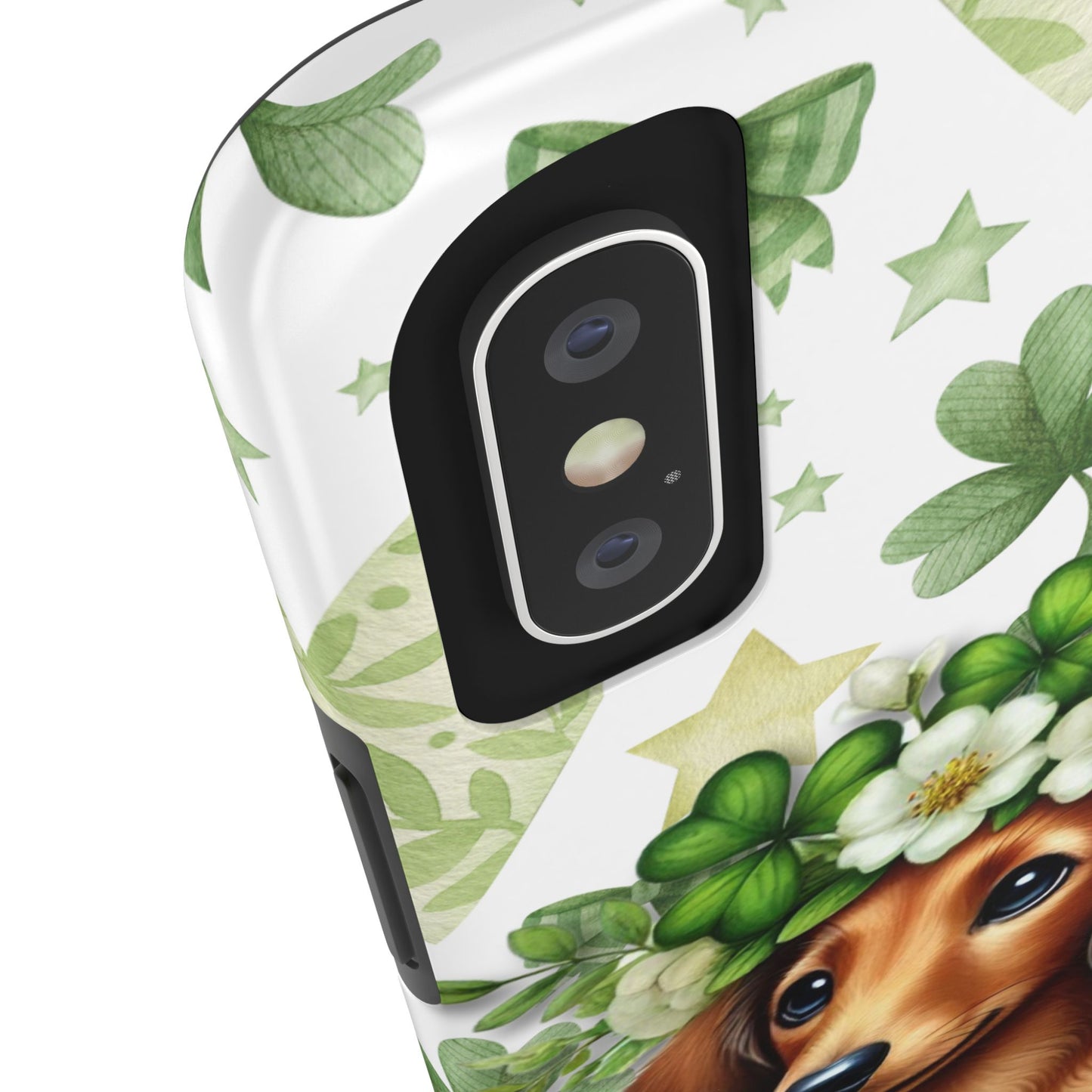 St Patricks Cute Dachshund Phone Case Dog Lover Gift Tough Phone Cover Patty