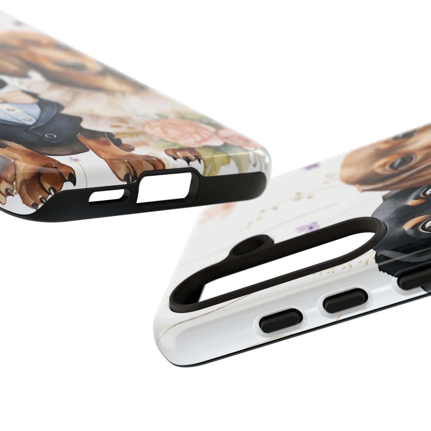 Wedding Dachshund Dog Phone Case - Bridal Gift Flower Girl Apple Pixel Galaxy