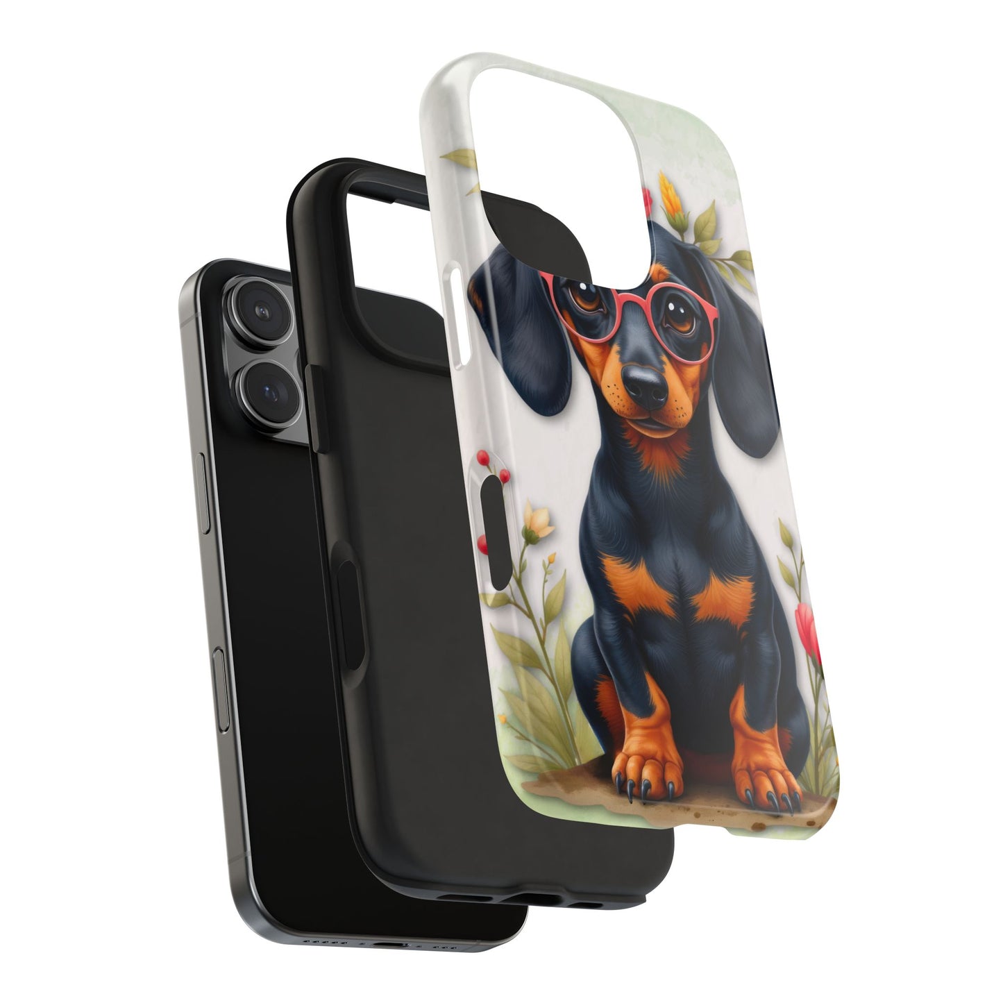 Cute Dachshund Phone Case, Dog Lover Gift, Tough Phone Cover, Pet Accessory,