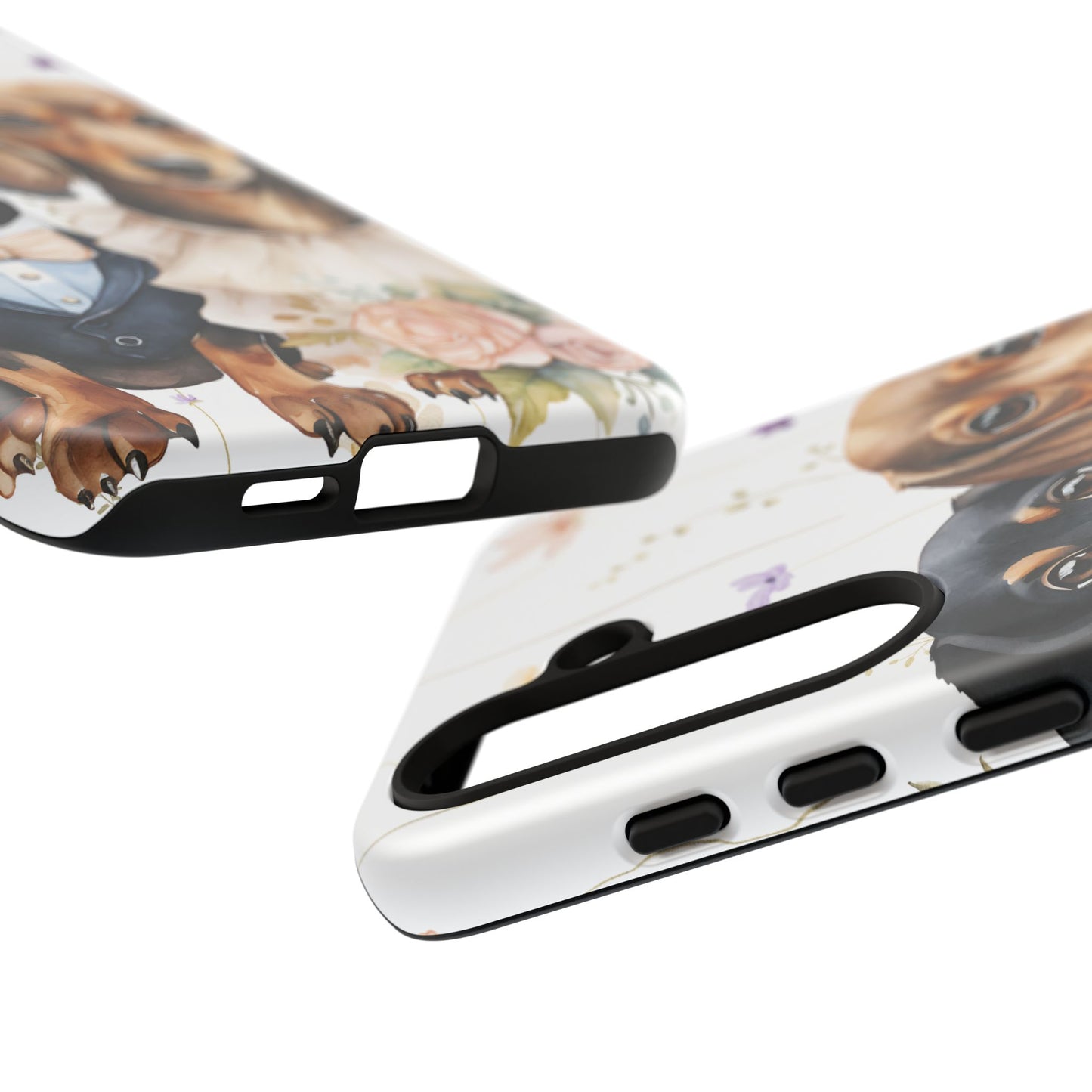 Wedding Dachshund Dog Phone Case - Bridal Gift Flower Girl Apple Pixel Galaxy