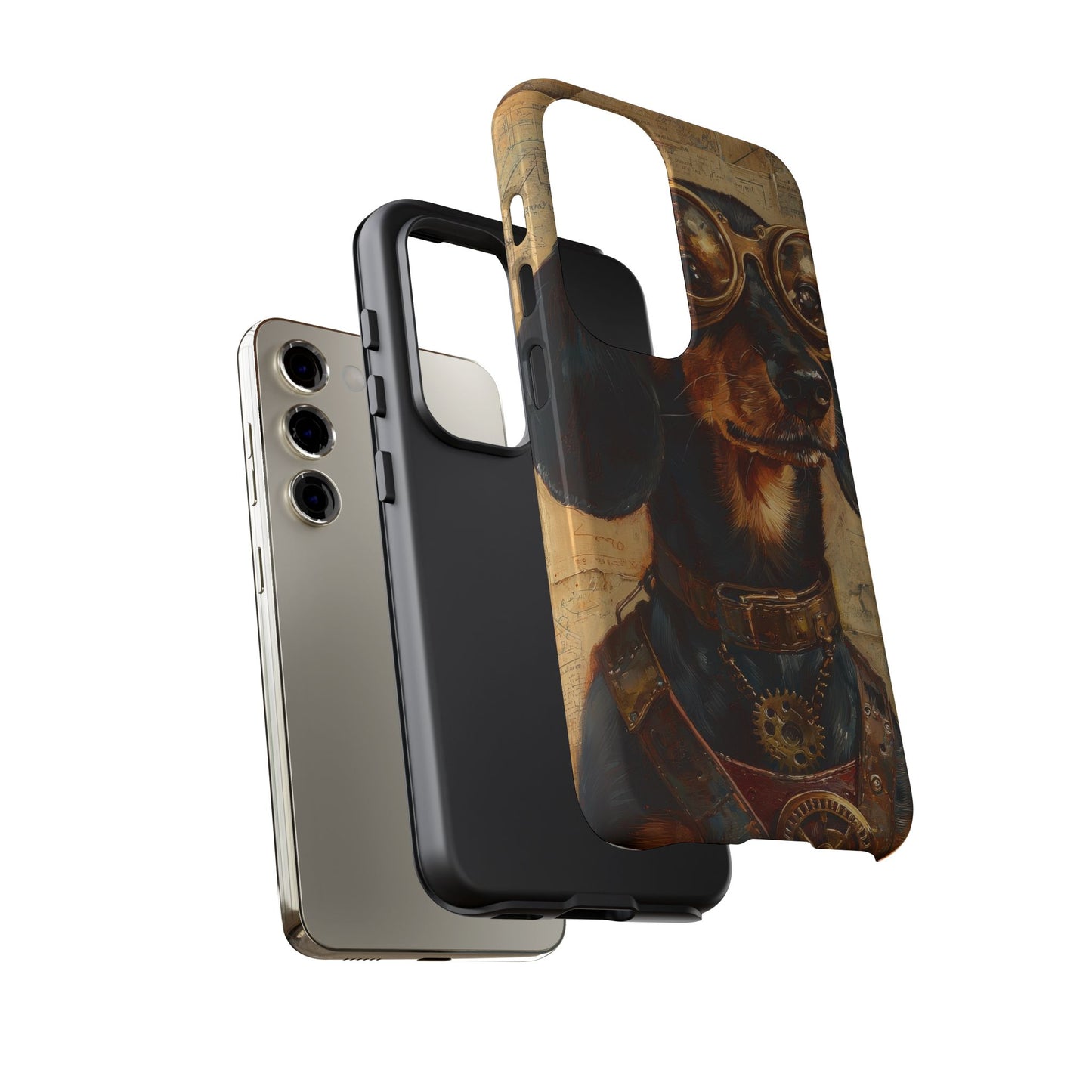 Steam Punk Dachshund Mens Phone Case - Dog Apple Pixel Galaxy