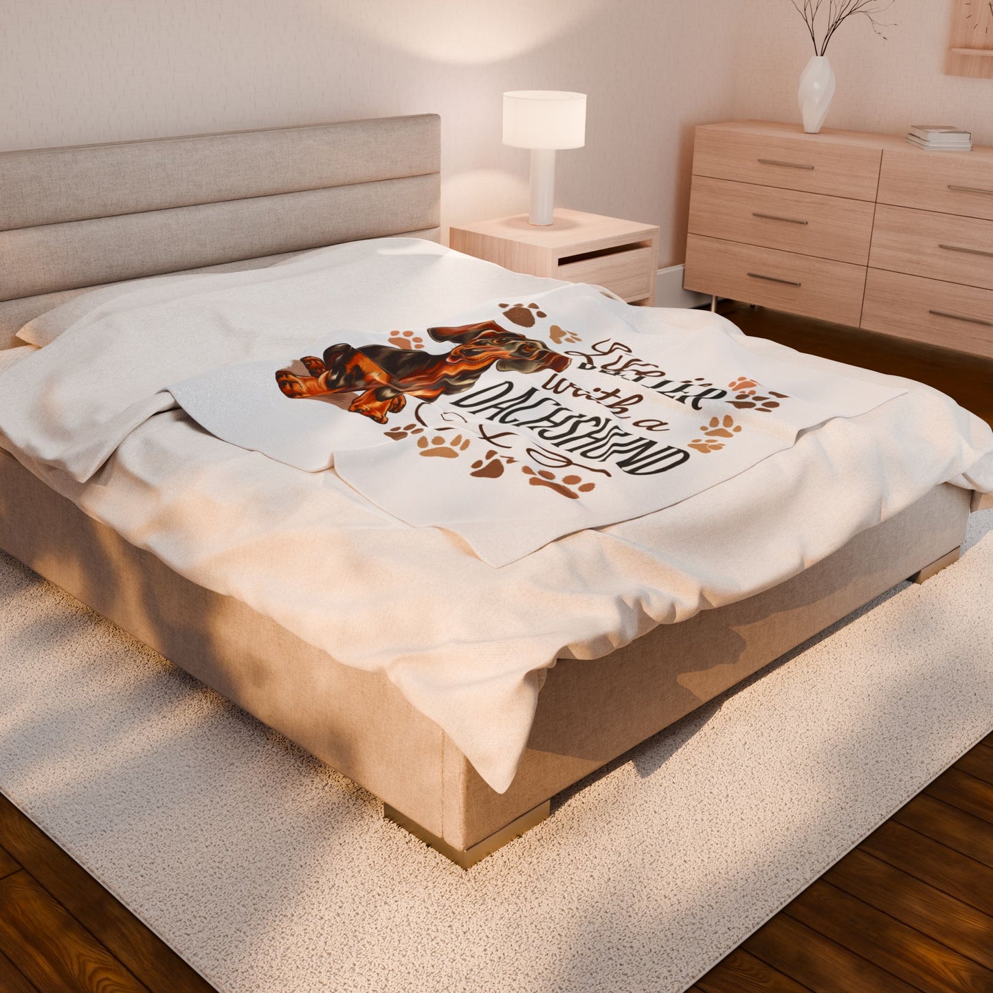 Dachshund Plush Blanket - Life is Better with a Dachshund, Pet Lover Gift Doxie
