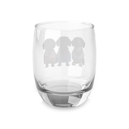 Three Dachshund Whiskey Glass, Dog Lover Gift, Cute Animal Barware, Unique Drinking