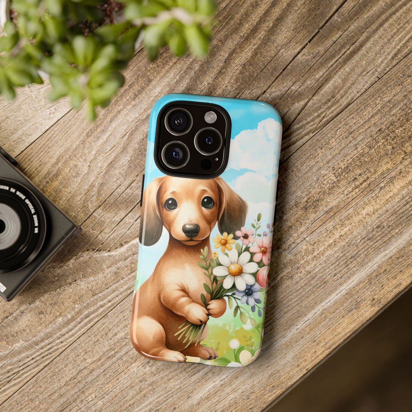 Watercolor Dachshund Dog Phone Case - Rescue Dog Apple Pixel Galaxy Spring
