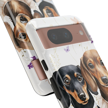 Wedding Dachshund Dog Phone Case - Bridal Gift Flower Girl Apple Pixel Galaxy