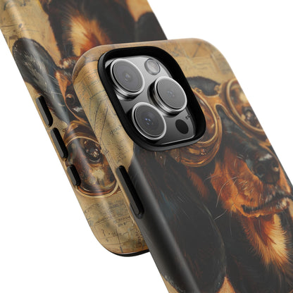 Steam Punk Dachshund Mens Phone Case - Dog Apple Pixel Galaxy