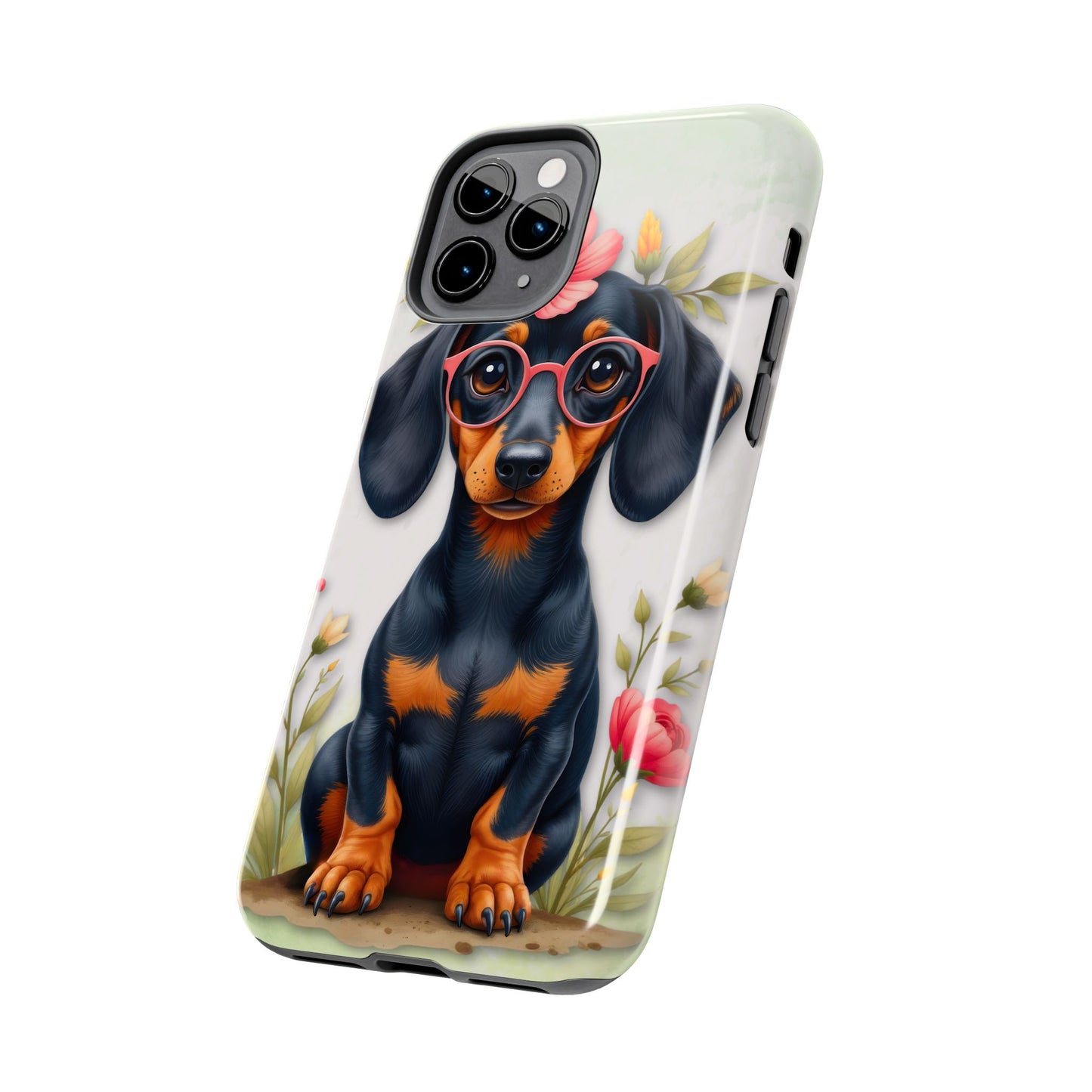 Cute Dachshund Phone Case, Dog Lover Gift, Tough Phone Cover, Pet Accessory,