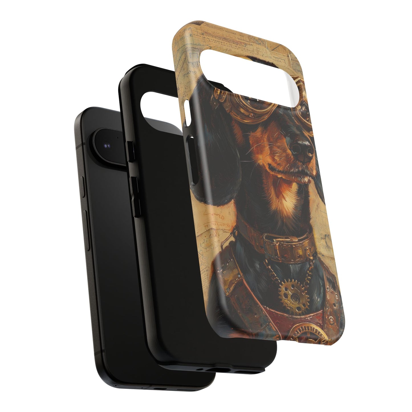 Steam Punk Dachshund Mens Phone Case - Dog Apple Pixel Galaxy