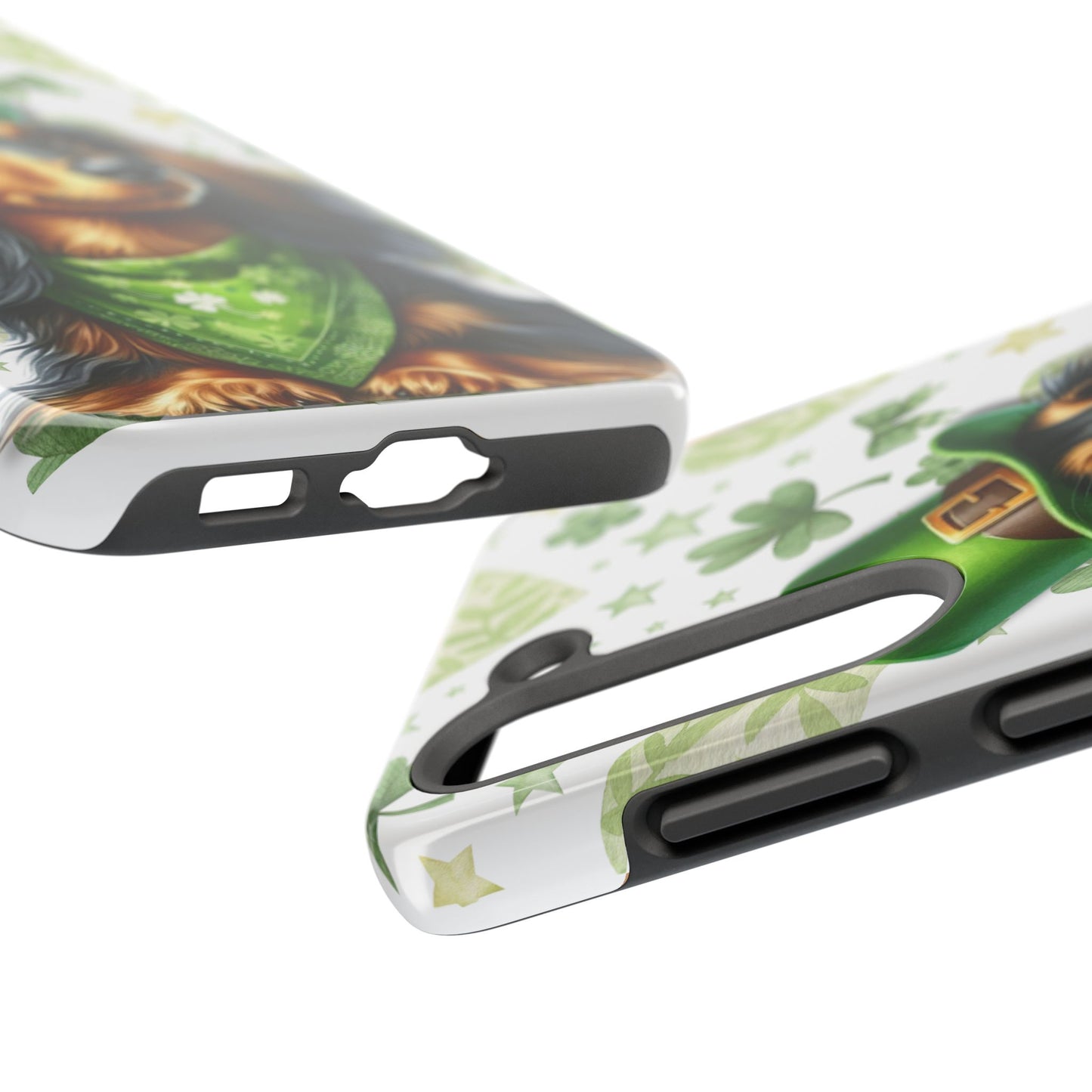 St Patricks Cute Dachshund Phone Case Dog Lover Gift Tough Phone Cover Patty