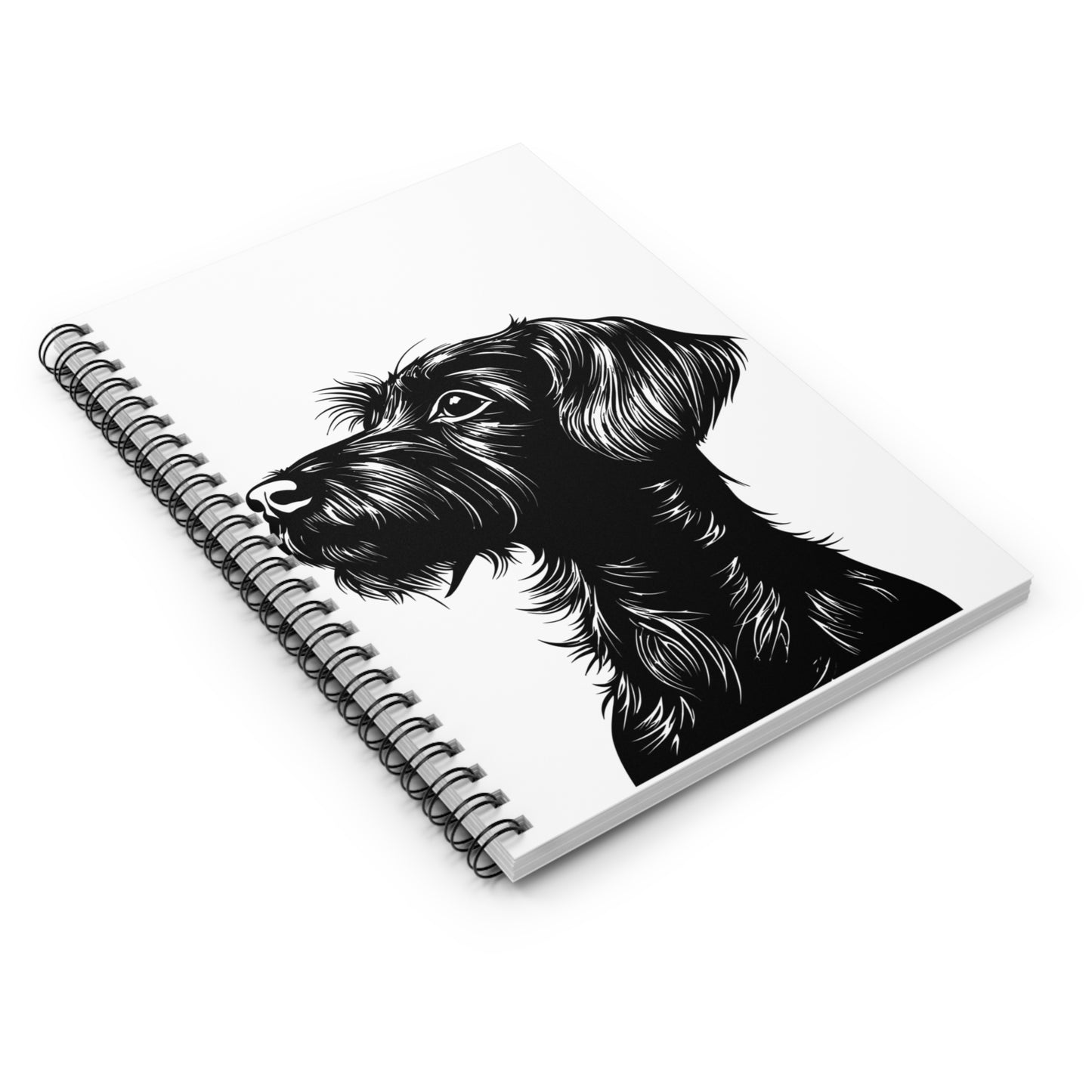 Wire Hair Dachshund Art Inspired Spiral Notebook Pet Journal, Dog Lover Gift