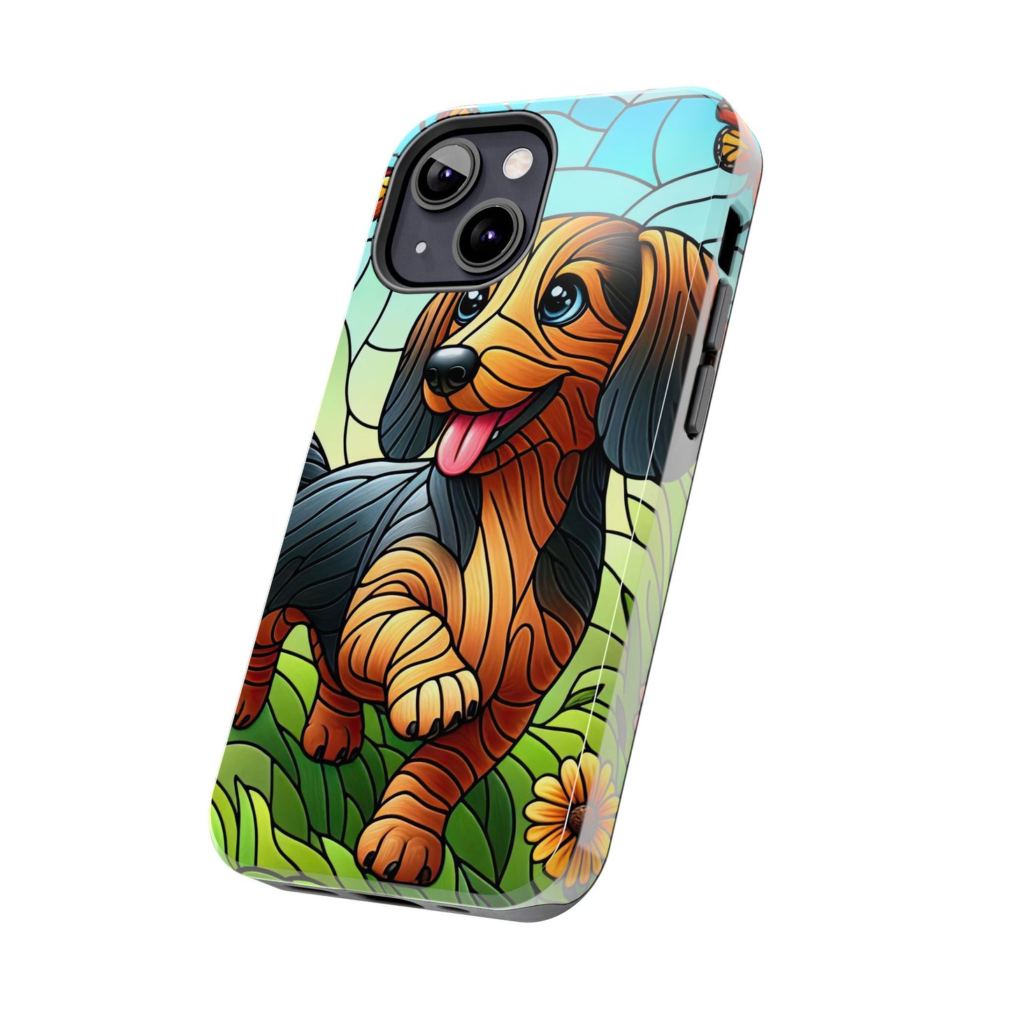 Cute Dachshund Phone Case, Dog Lover Gift, Tough Phone Cover, Pet Accessory,