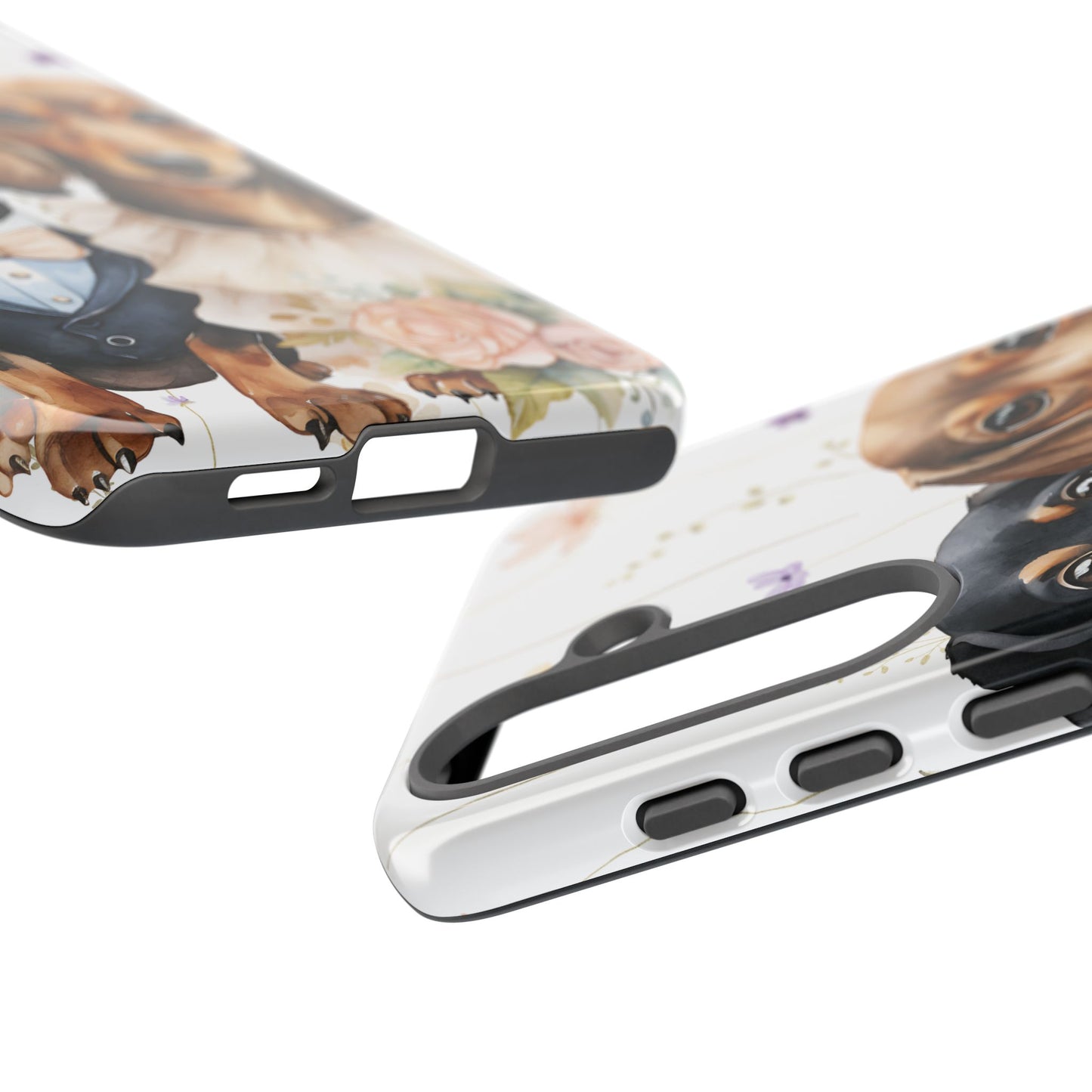 Wedding Dachshund Dog Phone Case - Bridal Gift Flower Girl Apple Pixel Galaxy