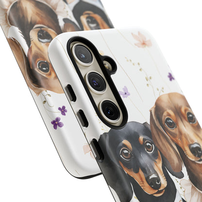 Wedding Dachshund Dog Phone Case - Bridal Gift Flower Girl Apple Pixel Galaxy