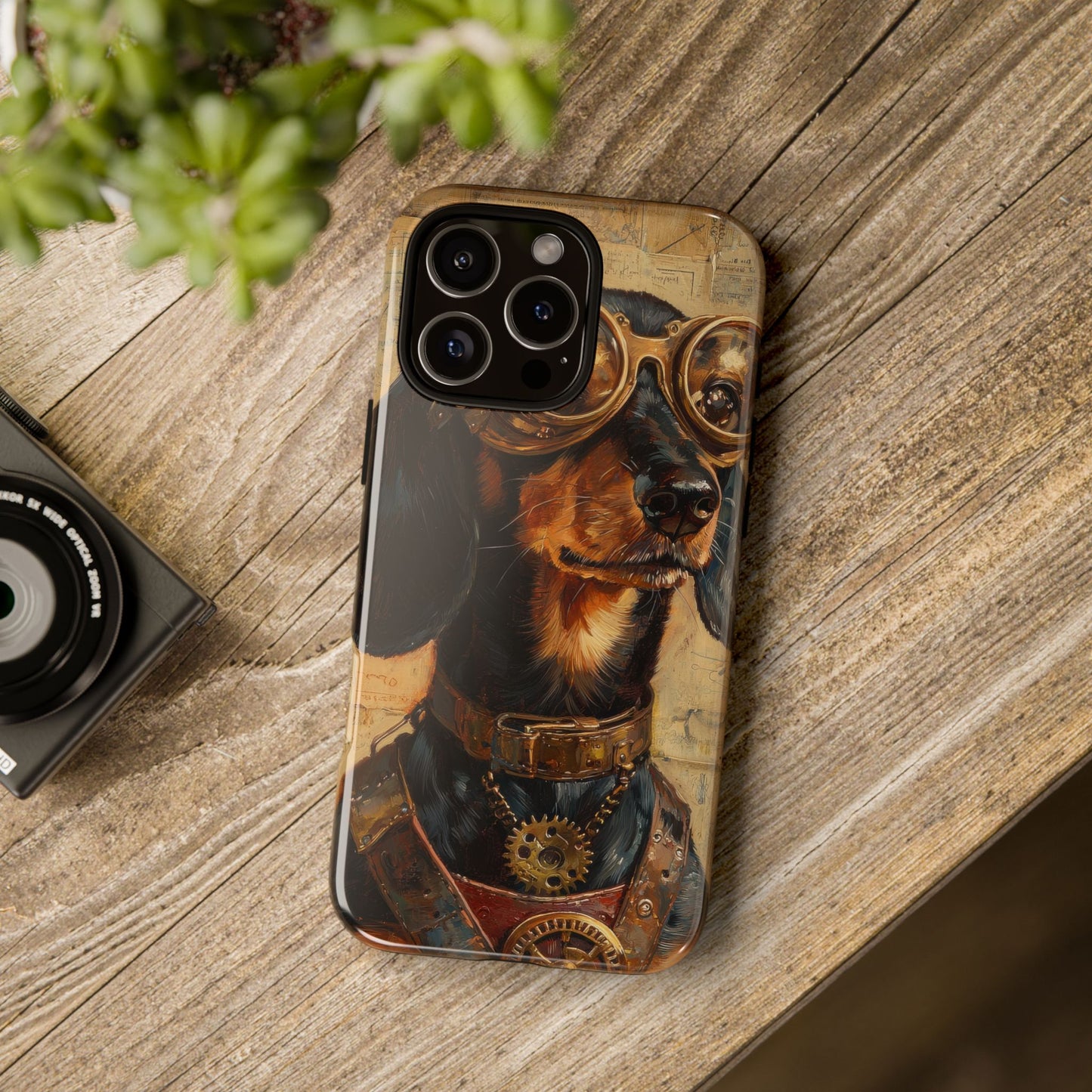Steam Punk Dachshund Mens Phone Case - Dog Apple Pixel Galaxy
