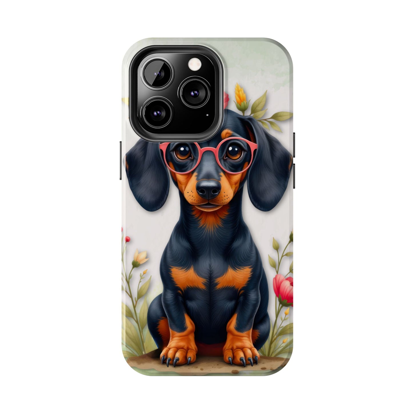 Cute Dachshund Phone Case, Dog Lover Gift, Tough Phone Cover, Pet Accessory,