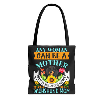 Mom Dachshund Puppy Tote Bag Bright and Cheerful Weiner Doxie