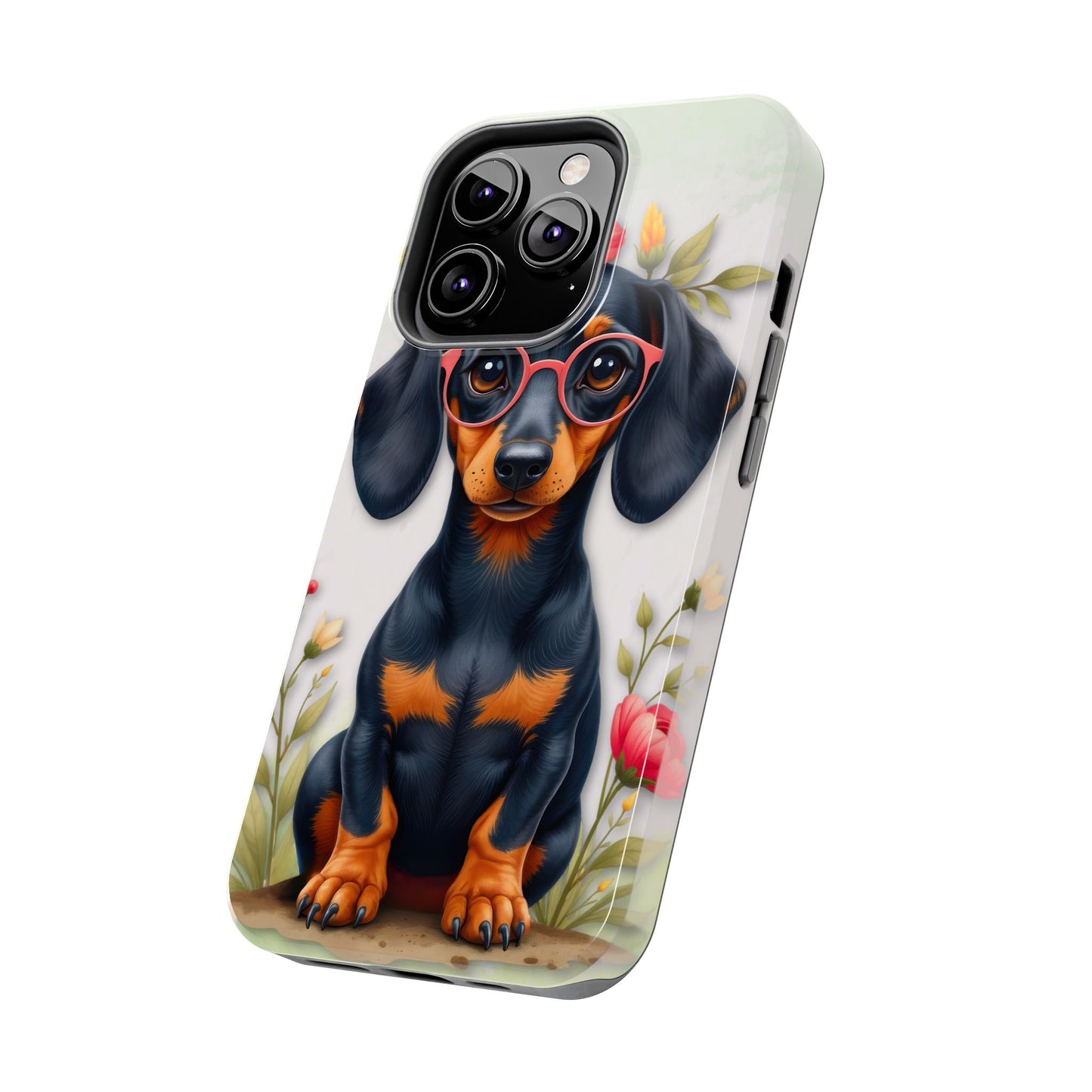 Cute Dachshund Phone Case, Dog Lover Gift, Tough Phone Cover, Pet Accessory,