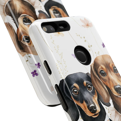 Wedding Dachshund Dog Phone Case - Bridal Gift Flower Girl Apple Pixel Galaxy