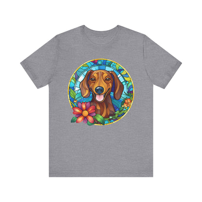 Adorable Dachshund Doxie Stained Glass