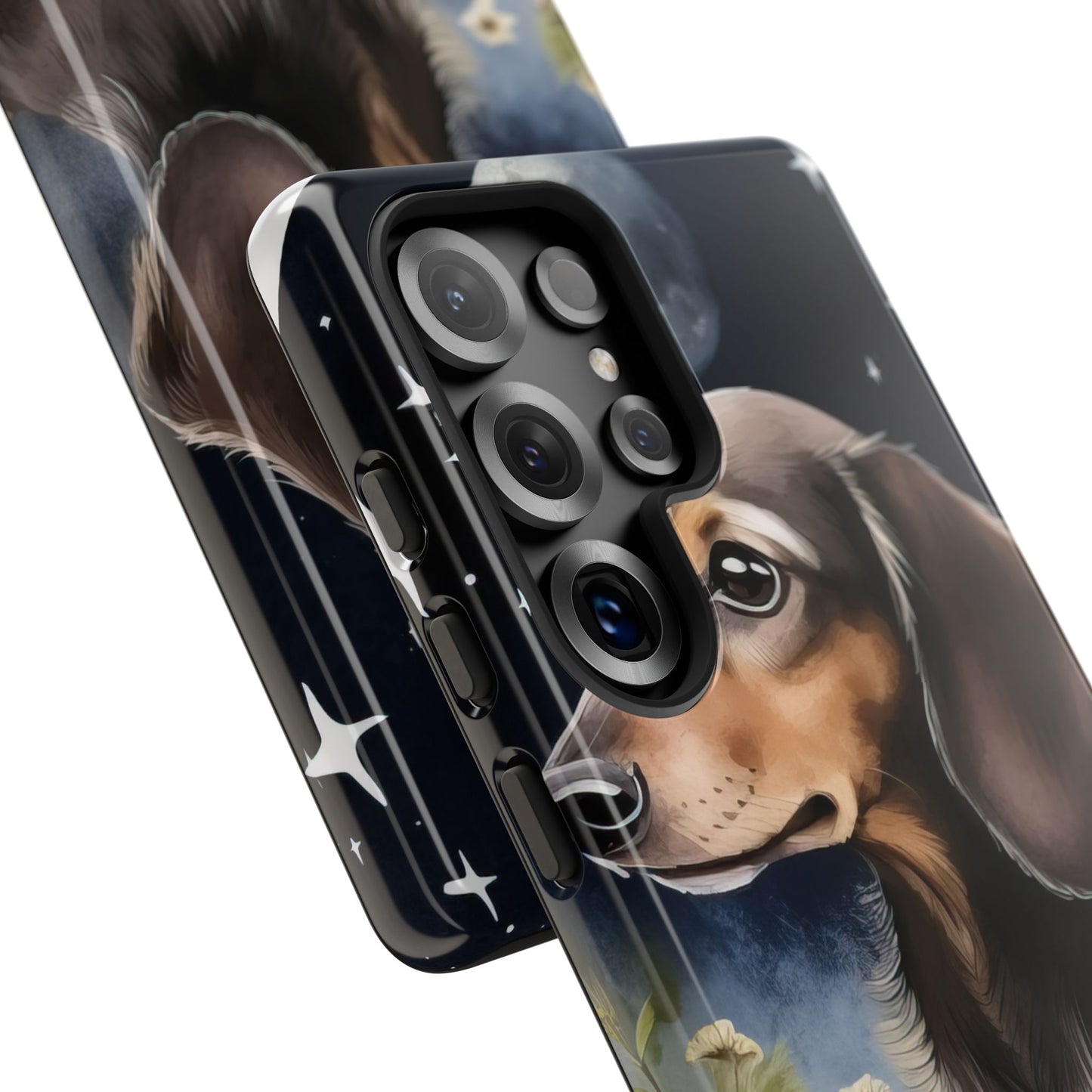 Vibrant Dachshund Moonlight Phone Case - Dog Apple Pixel Galaxy