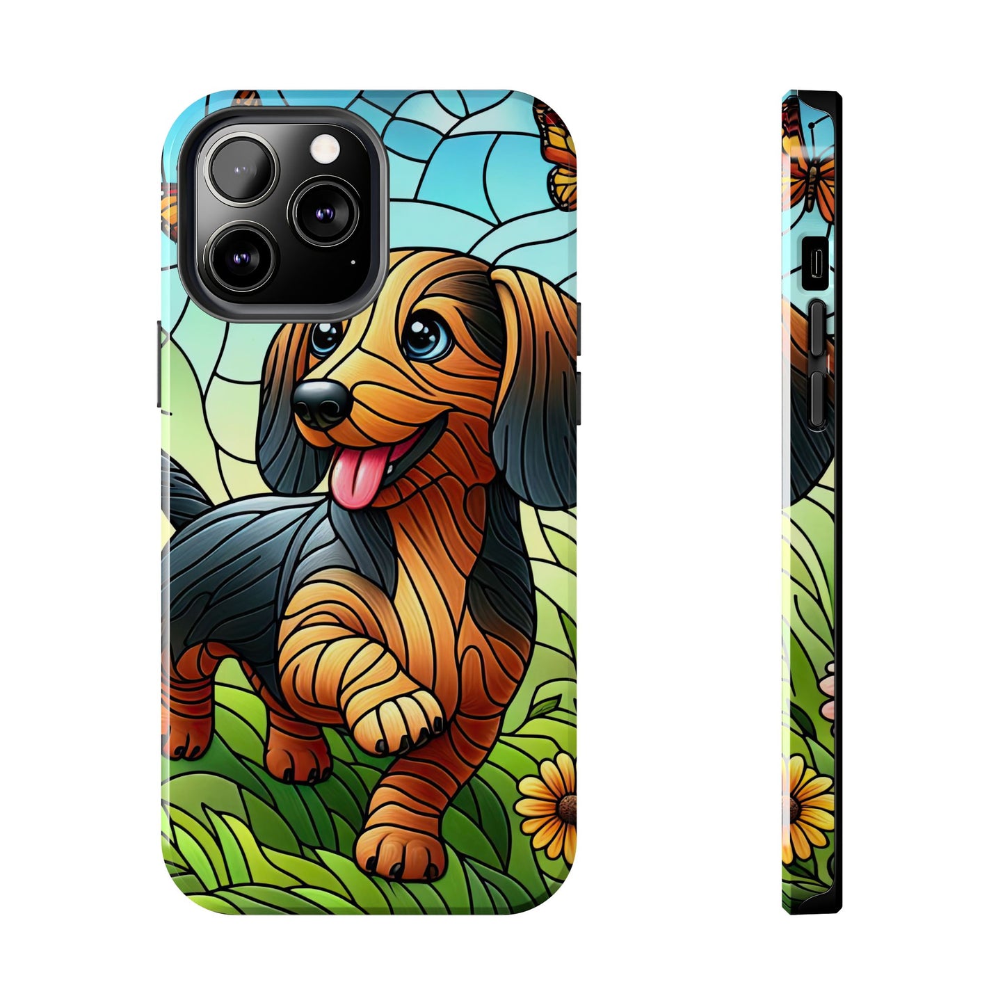 Cute Dachshund Phone Case, Dog Lover Gift, Tough Phone Cover, Pet Accessory,