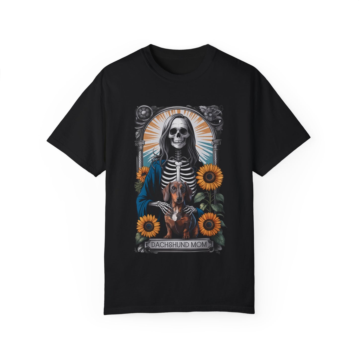 Skeleton Dachshund Mom T-Shirt, Cute Dog Lover Gift, Pet Owner Tee, Halloween Shirt, Vintage Graphic Shirt