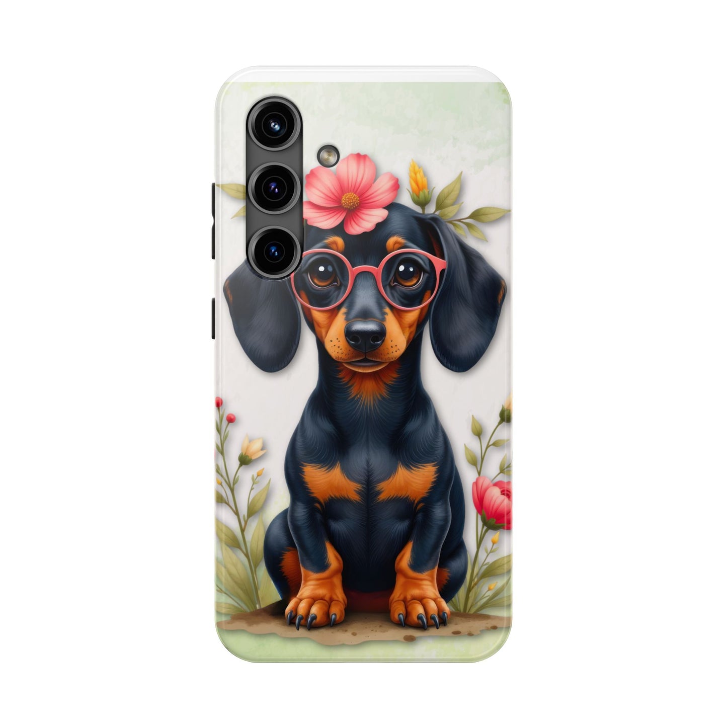 Cute Dachshund Phone Case, Dog Lover Gift, Tough Phone Cover, Pet Accessory,
