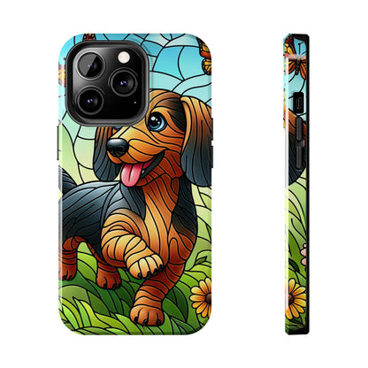 Cute Dachshund Phone Case, Dog Lover Gift, Tough Phone Cover, Pet Accessory,