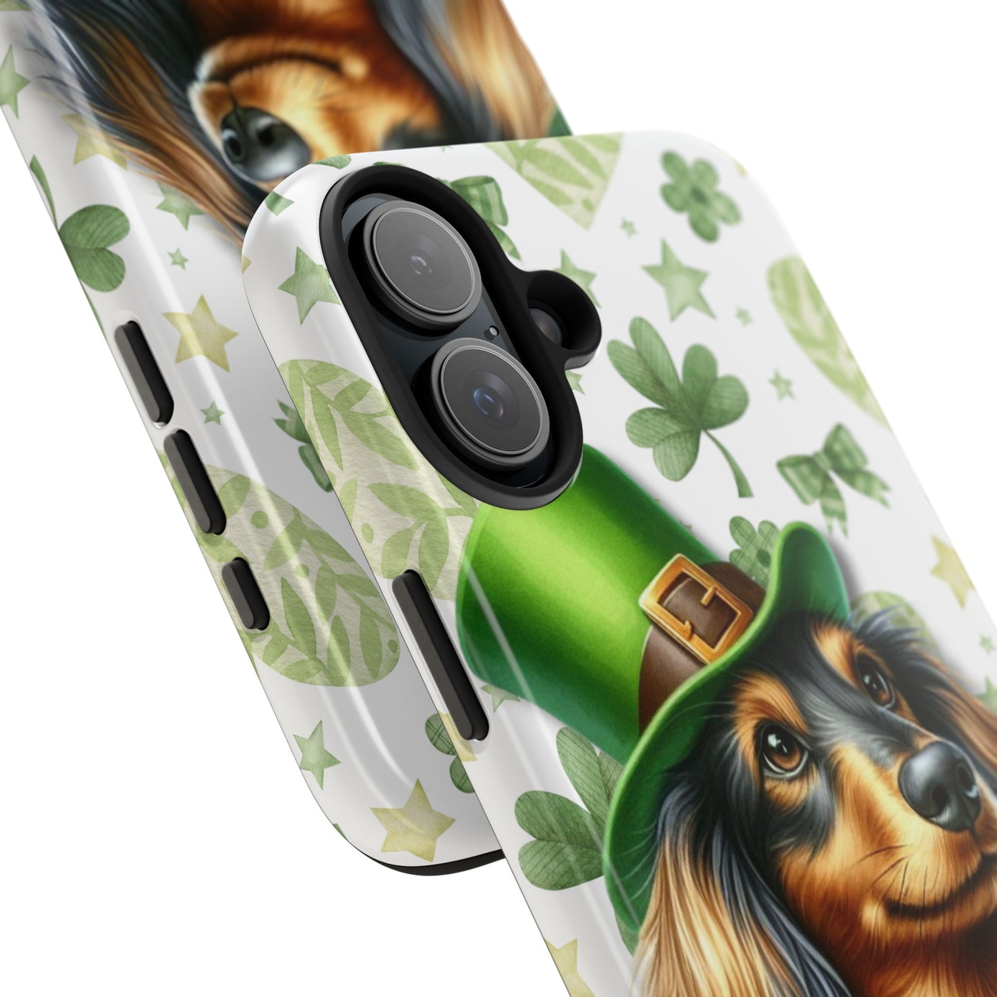 St Patricks Cute Dachshund Phone Case Dog Lover Gift Tough Phone Cover Patty