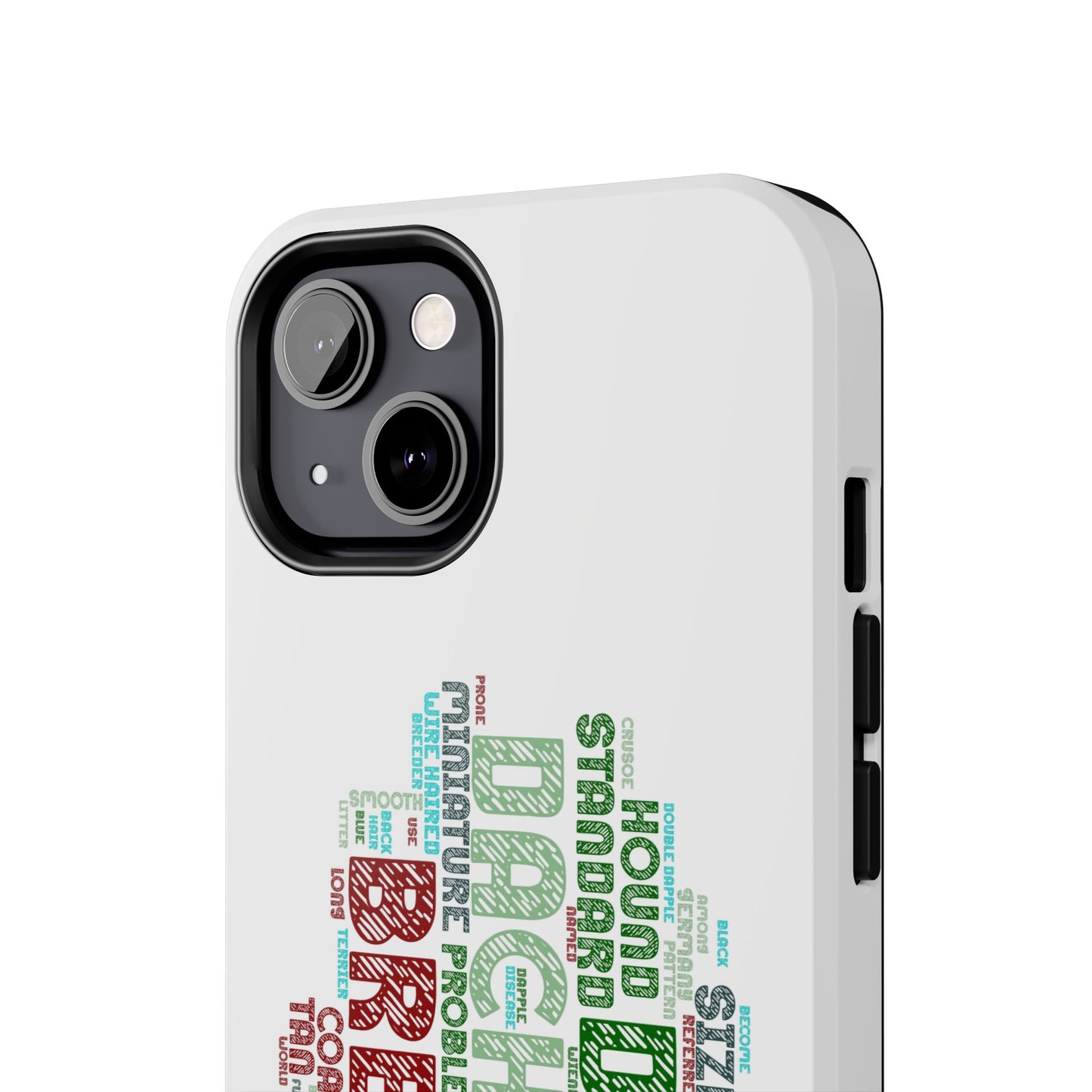 Dachshund Phone Case Dog Lover Gift Tough Phone Cover Doxie Word Art