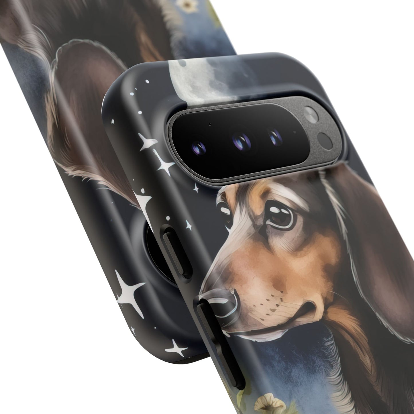 Vibrant Dachshund Moonlight Phone Case - Dog Apple Pixel Galaxy
