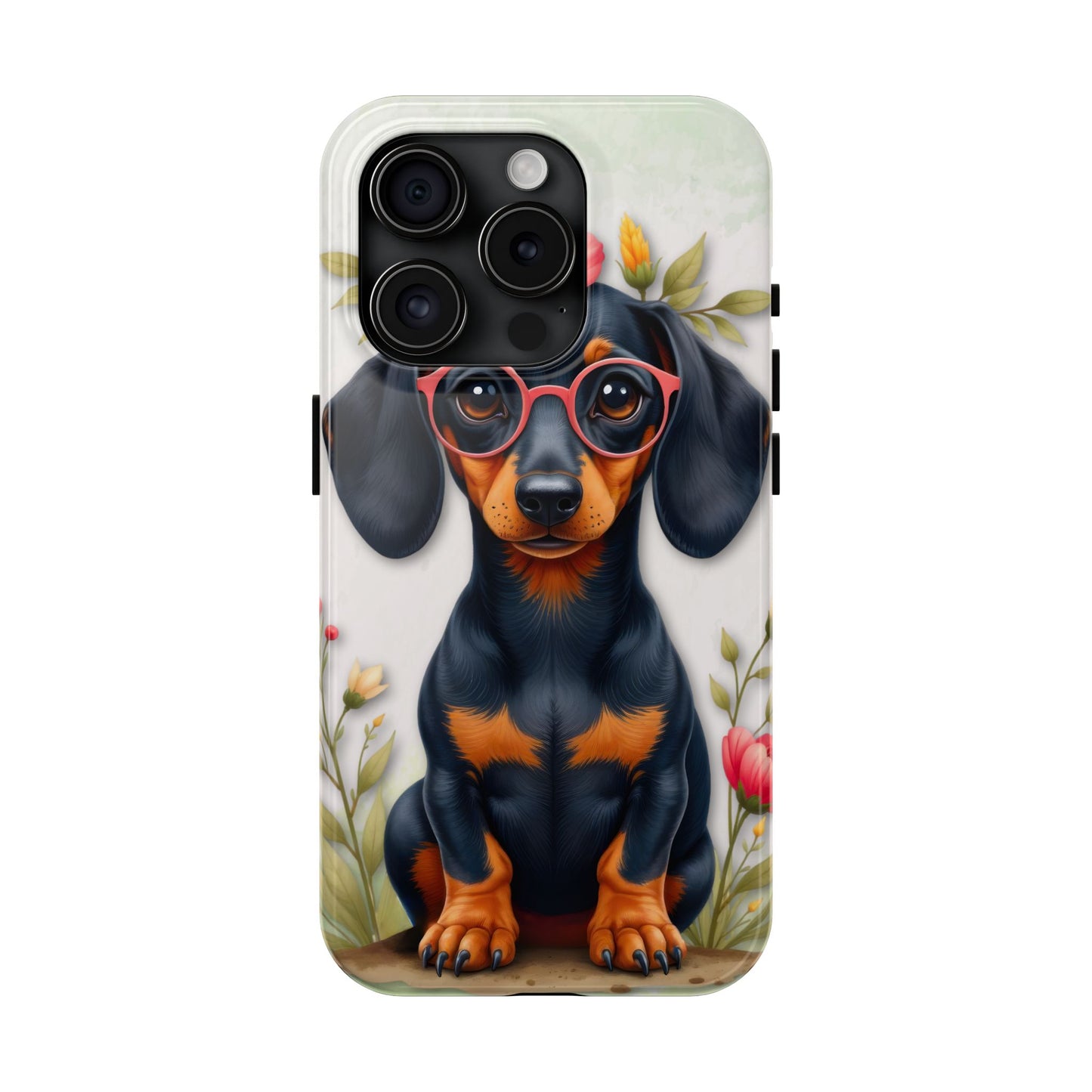 Cute Dachshund Phone Case, Dog Lover Gift, Tough Phone Cover, Pet Accessory,