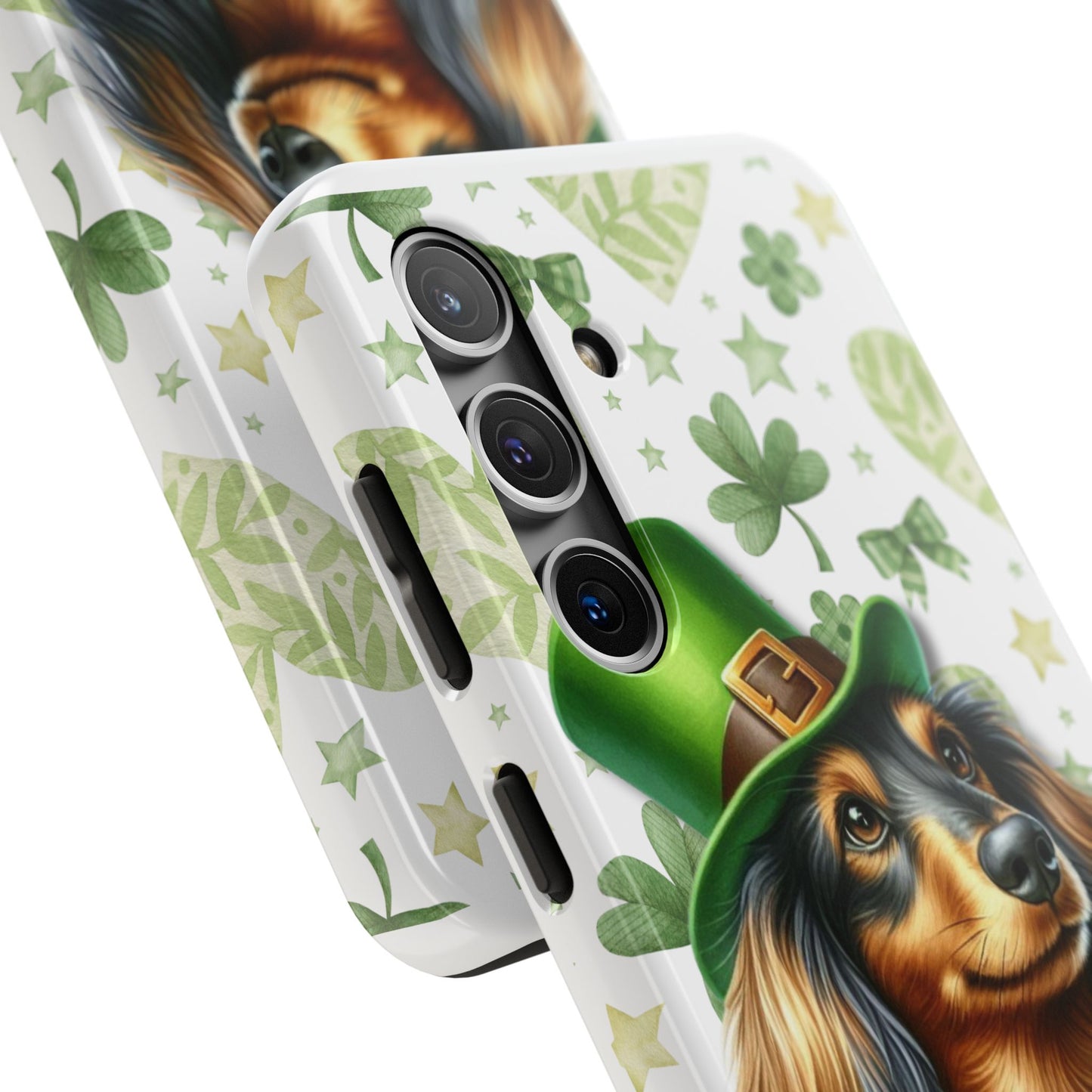 St Patricks Cute Dachshund Phone Case Dog Lover Gift Tough Phone Cover Patty