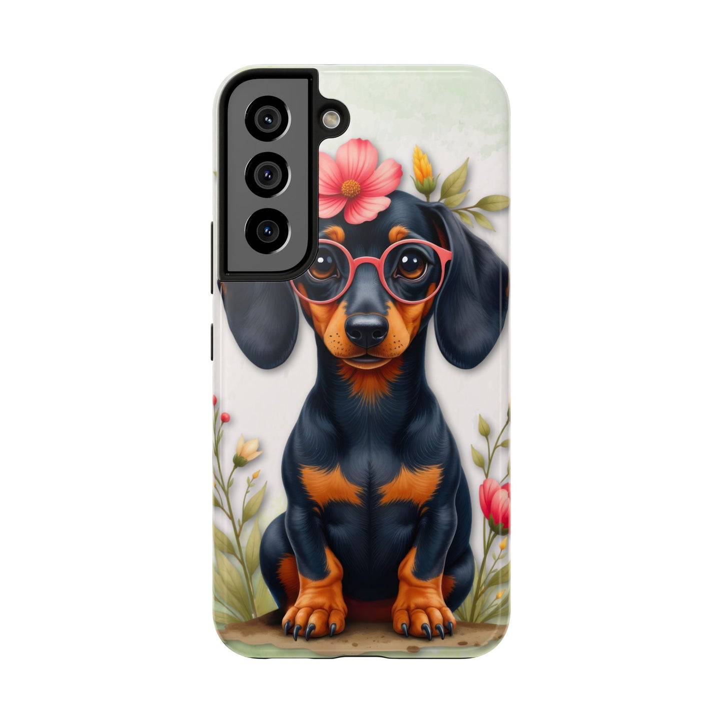 Cute Dachshund Phone Case, Dog Lover Gift, Tough Phone Cover, Pet Accessory,